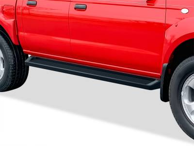 APS - APS IRunning Running Boards Black for 99-04 Nissan Frontier Crew IB14RBB5B