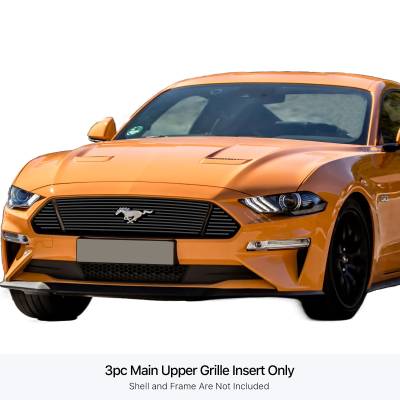 APS - APS Stainless Billet Grille Black 18-22 Ford Mustang GT GR06FFD48J