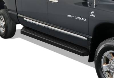 APS - APS IB04RJD8B IRunning Running Boards Black for 06-08 Dodge RAM Mega Cab