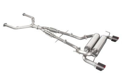 Stillen - Stillen 504354 Cat Back Exhaust w/Carbon Fiber Tips for 09-20 Nissan 370Z/Z34