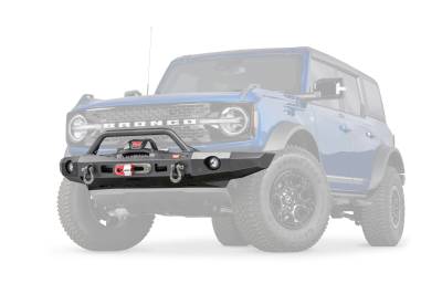 Warn - Warn 107856 Elite Front Winch Bumper w/Grille Guard Tube for 21-25 Ford Bronco
