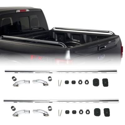 Putco - Putco 89864 Chrome Side Rails for 15-23 Ford F150 5'7" Bed