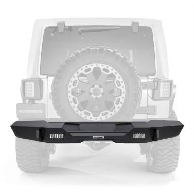 Go Rhino - Go Rhino 27220T Trailline Rear Full Bumper for 07-18 Wrangler JK