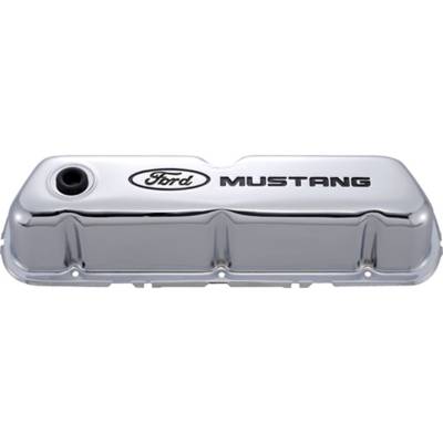 Ford Performance Parts - Ford Performance 302-100 Tall Valve Covers Steel Mustang Logo Recessed for SBF