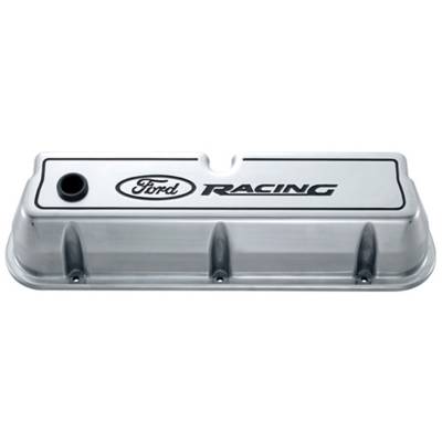 Ford Performance Parts - Ford Perf. 302-001 Polished Valve Covers Die Cast Recessed Ford Logo for SBF
