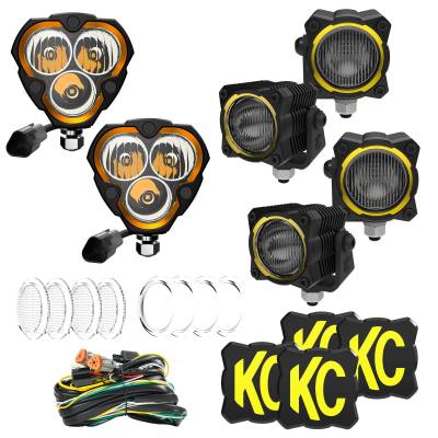 KC Hilites - KC HiLiTES 97170 Hybrid Front Bumper LED Light Kit Off-Road System 21-24 Bronco