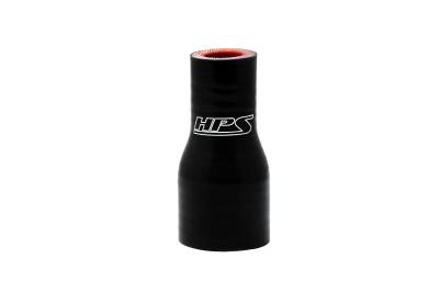 HPS Performance - HPS HTSR-125-150-L4-BLK 1.25" To 1.5" 32mm-38mm ID Reducer Coupler Hose Black 4"