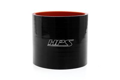 HPS Performance - HPS HTSC-200-BLK 2" 51mm ID Reinforced Straight Coupler Hose 4-ply Black 3"
