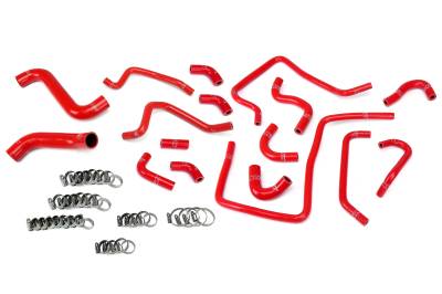 HPS Performance - HPS 57-1812 Red Radiator/Heater Coolant Hose Kit for 02-03 Subaru Impreza WRX
