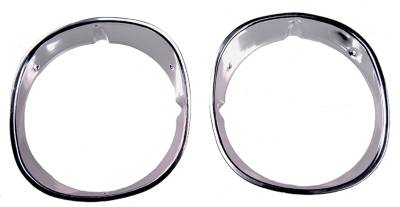 Auto Metal Direct - Auto Metal Direct W-746 Headlamp Bezels Pair for 70-73 Chevy Camaro