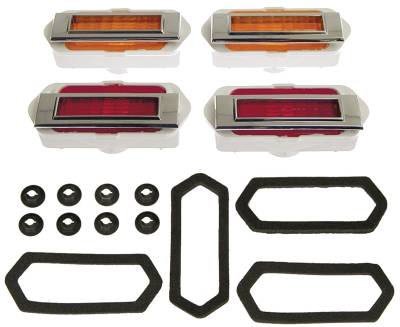 Auto Metal Direct - Auto Metal Direct W-768A Front/Rear Side Marker Lens Assembly for 69 Camaro