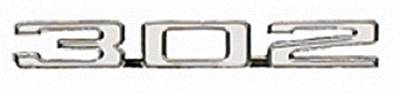 Auto Metal Direct - Auto Metal Direct W-866 LH/RH "302" Hood Emblem for 69 Chevy Camaro