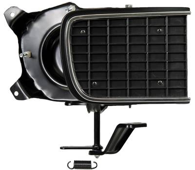 Auto Metal Direct - Auto Metal Direct W-474 RH Headlamp Assembly w/Black Door for 68 Camaro Sport