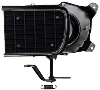 Auto Metal Direct - Auto Metal Direct W-475 LH Headlamp Assembly w/Black Door for 68 Camaro Sport