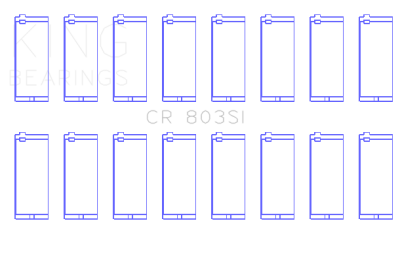 King Engine Bearings - King CR 803SI 010 Connecting Rod Bering Set for Chevy SBC 265CI 283CI 327CI