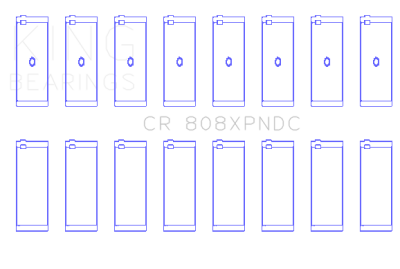 King Engine Bearings - King CR 808XPNDC STDX Connecting Rod Bering for Chevy BBC 369-502 GEN IV V VI