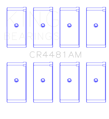 King Engine Bearings - King Bearings CR4481AM Connecting Rod Bering Set for Mitsubishi G32 G63