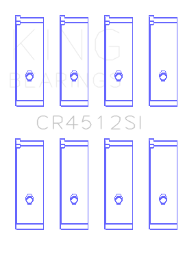 King Engine Bearings - King Bearings CR4512SI Connecting Rod Bering Set for Honda D17A1/2 1.7L 16V