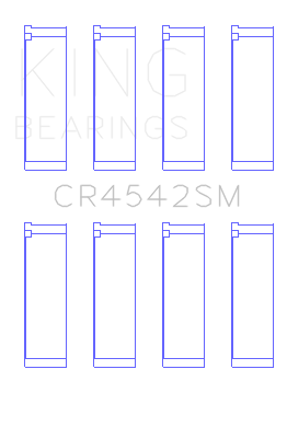 King Engine Bearings - King Bearings CR4542SM Connecting Rod Set for Honda K-Series Except A3