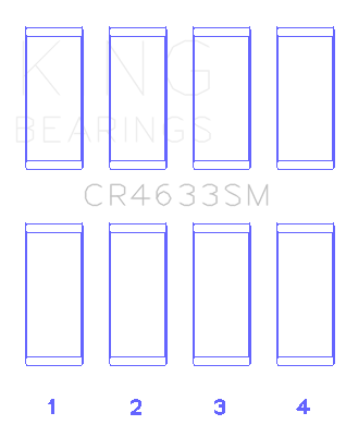 King Engine Bearings - King Engine Bearings CR4633SM Connecting Rod Bearing Set for Peugeot EP6DT