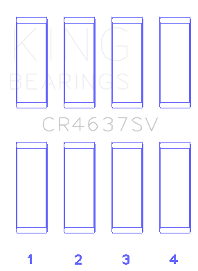 King Engine Bearings - King Bearings CR4637SV CONNECTING Rod Bearing SET for AUDI BYT CDNC CCZD CPSA