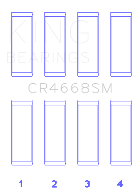 King Engine Bearings - King Bearings CR4668SM CONNECTING Rod Bearing SET for HYUNDAI G4KE/G4KC