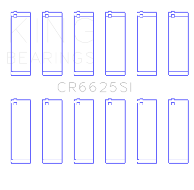 King Engine Bearings - King Bearings CR6625SI CONNECTING Rod Bearing SET for Chevy 262