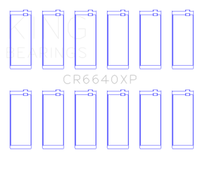 King Engine Bearings - King Bearings CR6640XP CONNECTING Rod Bearing SET for BMW M20 M50 2.0L 2.5L 2.7L