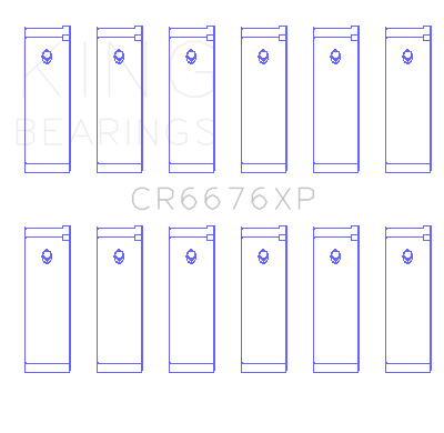 King Engine Bearings - King Engine Bearings CR6676XP CONNECTING ROD BEARING SET for VG30DETT 24V