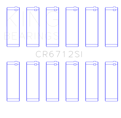 King Engine Bearings - King Bearings CR6712SI0.25 CONNECTING Rod Bearing Set for FORD V6 TRITON OHV