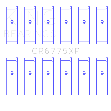 King Engine Bearings - King Engine Bearings CR6775XP CONNECTING ROD BEARING SET for VQ35DE VQ35HR 24V