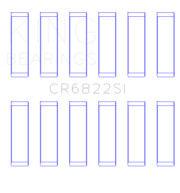 King Engine Bearings - King Bearings CR6822SI Connecting Rod Bearing Set for Chrysler 226 3.7L