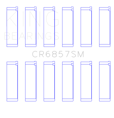 King Engine Bearings - King Engine Bearings CR6857SM Connecting Rod Bearing Set for Chrysler Pentastar