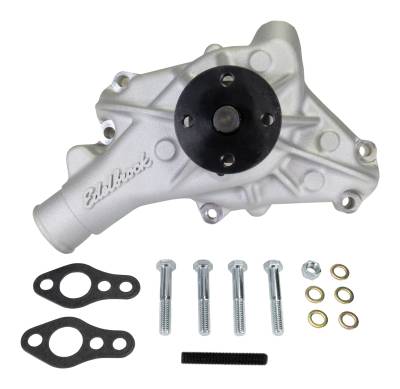 Edelbrock - Edelbrock 88810 Satin Long Water Pump for Small-Block Chevy Reverse Rotation