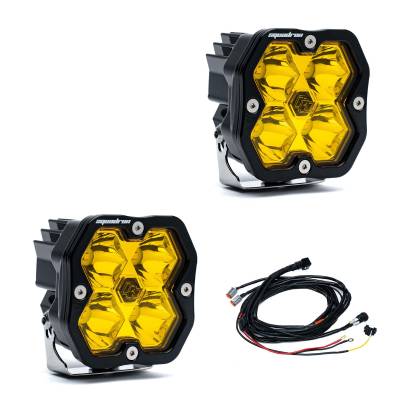 Baja Designs - Baja Designs 55-7811-2 Squadron 2.0 Sport Black LED Auxiliary Light Pod Pair