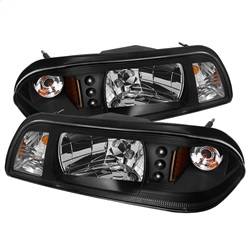 Spyder Auto - Spyder Auto 5012531 Crystal Headlights Black/Clear for 87-93 Ford Mustang
