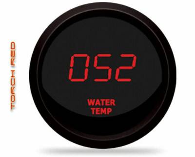 Intellitronix - Intellitronix M9113R LED Digital Water Temp Gauge 2-1/16" 50 To 350 Black Red