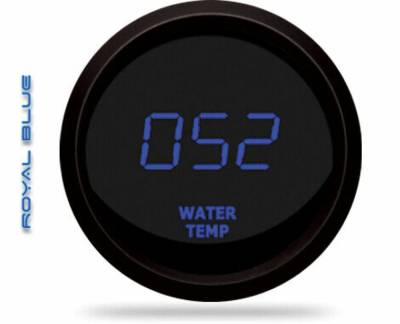 Intellitronix - Intellitronix M9113B LED Digital Water Temp Gauge 2-1/16" 50 To 350 Black Blue