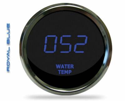 Intellitronix - Intellitronix MS9113B LED Digital Water Temp Gauge 2-1/16" 50 To 350 Chrome Blue