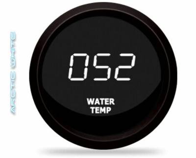 Intellitronix - Intellitronix M9113W LED Digital Water Temp Gauge 2-1/16" 50 To 350 Black White