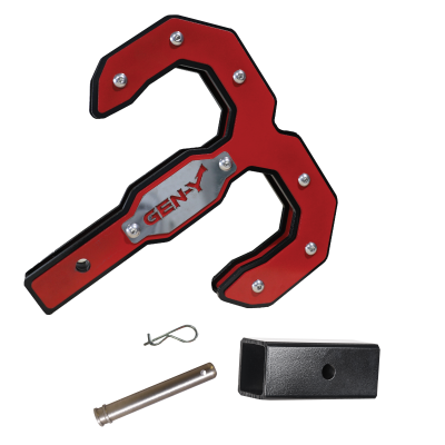 GEN-Y Hitch - GEN-Y Hitch GH-0071-R The Hulk Tow Hook/Hitch Step 2" Shank Black/Red 16K
