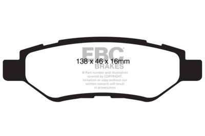 EBC Brakes - EBC Brakes DP31829C Redstuff Ceramic Low Dust Brake Pads for Camaro CTS SRX