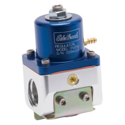 Edelbrock - Edelbrock 174052 Carb Adjustable Bypass Fuel Pressure Regulator 180 GPH Blue