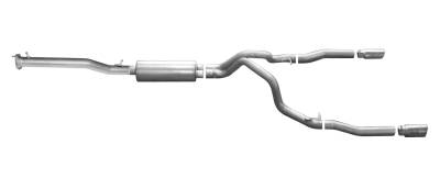Gibson Performance Exhaust - Gibson Performance 5661 Split Rear Cat-Back Exhaust System Aluminized
