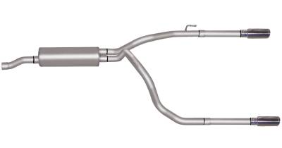 Gibson Performance Exhaust - Gibson Performance 66565 Split Rear Cat-Back Exhaust System Stainless