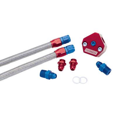 Russell - Russell 650020 Fuel Line Kit Holley 600/660 Tunnel RAM Kit Size -6AN ProFlex