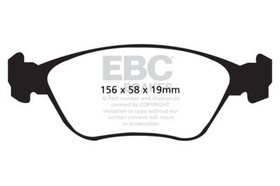 EBC Brakes - EBC Brakes DP31362C Redstuff Ceramic Low Dust Brake Pads for 98-04 C70/S70/V70