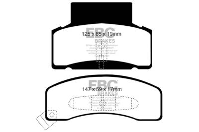EBC Brakes - EBC Brakes DP41268R Yellowstuff Street & Track Brake Pads