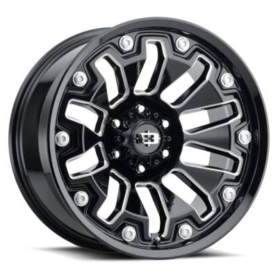 Vision Wheel - Vision Wheel 362 Armor 20x9 5x5.5 12mm Gloss Black/Milled 362-2985GBMS12