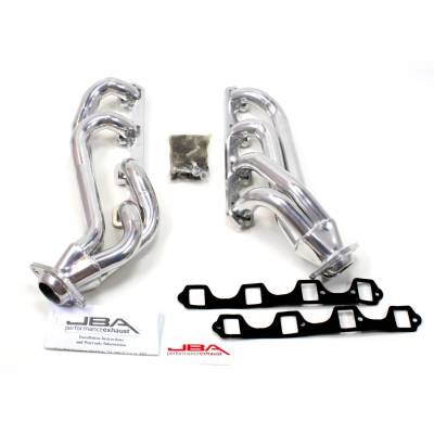 JBA Racing Headers - JBA Headers 1650S-2JS 1-5/8" Shorty Stainless Headers Ceramic for 65-70 Mustang